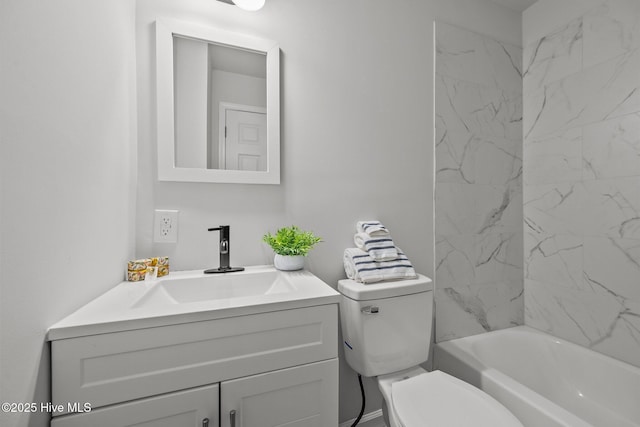 1496 Kellum Loop Rd, Jacksonville, NC 28546 - full bathroom with toilet, vanity, and shower / tub combination
