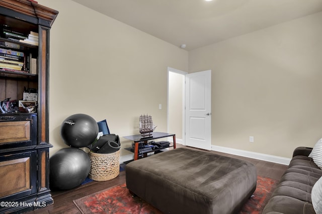 133 Overlook Dr, Wilmington, NC 28411 - workout area featuring wood finished floors and baseboards