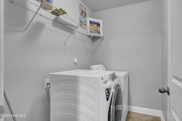 133 Overlook Dr, Wilmington, NC 28411 - laundry room with independent washer and dryer and tile patterned flooring