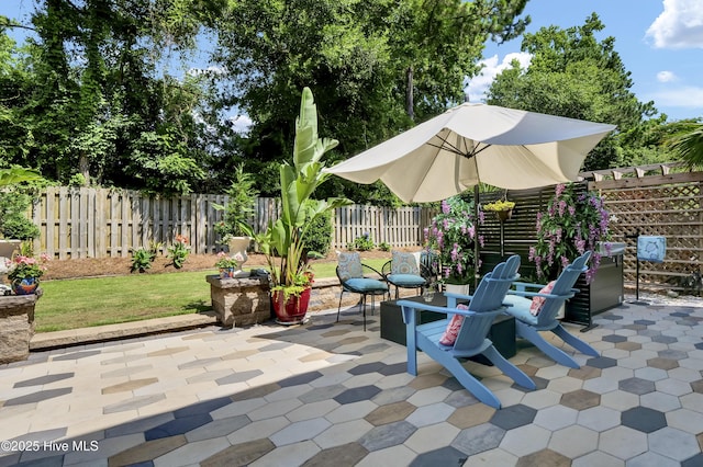 133 Overlook Dr, Wilmington, NC 28411 - fenced backyard featuring a patio