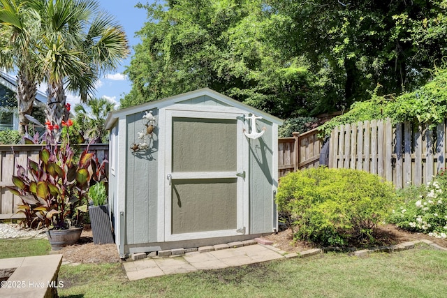 133 Overlook Dr, Wilmington, NC 28411 - view of shed featuring a fenced backyard