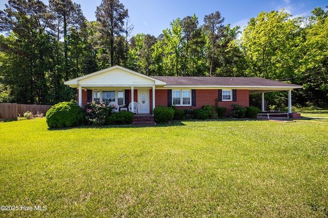 4173 Middle Rd, Trenton, NC 28585 - view of front of home with a porch and brick siding