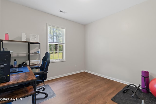 5709 Burgaw Hwy, Maple Hill, NC 28454 - office area featuring wood finished floors and baseboards