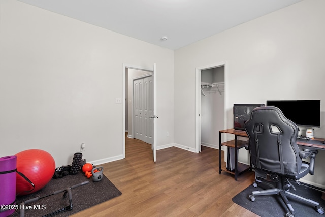 5709 Burgaw Hwy, Maple Hill, NC 28454 - office area with wood finished floors and baseboards