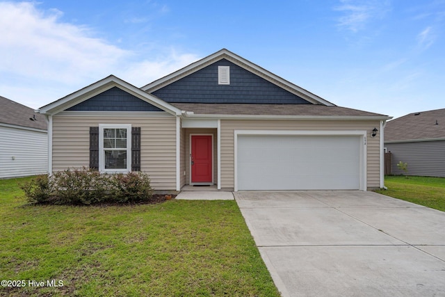694 Chester Way NE, Leland, NC 28451 - view of front of house featuring a front yard, driveway, and a garage