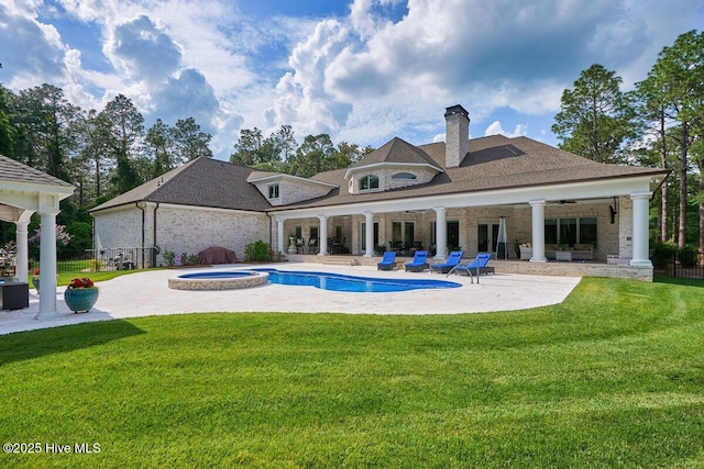 2270 Midland Rd, Pinehurst, NC 28374 - view of pool featuring a patio and a pool with connected hot tub