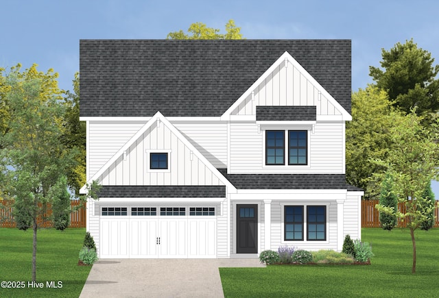 104 N Alena Ct, Hampstead, NC 28443 - modern inspired farmhouse featuring board and batten siding, roof with shingles, and a garage