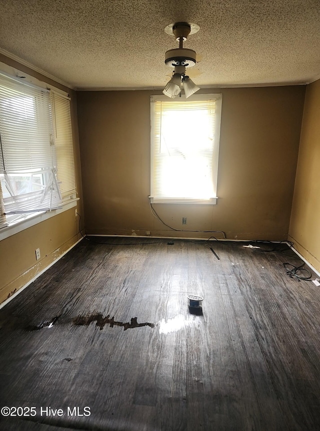 7757 Terra Ceia Rd, Pantego, NC 27860 - empty room featuring wood finished floors, a textured ceiling, and a ceiling fan