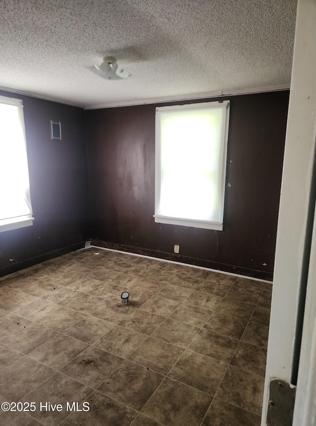 7757 Terra Ceia Rd, Pantego, NC 27860 - empty room featuring healthy amount of natural light, a textured ceiling, and baseboards