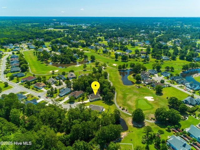 1209 Moultrie Dr NW, Calabash, NC 28467 - aerial view of residential area with a nearby body of water and a golf club