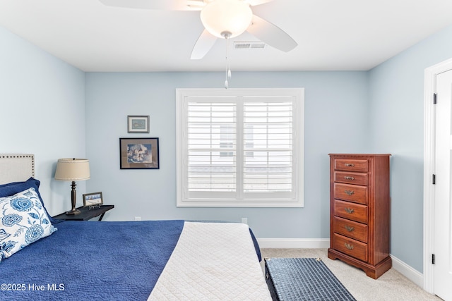 8116 Barstow Ln, Wilmington, NC 28411 - bedroom featuring light colored carpet and a ceiling fan