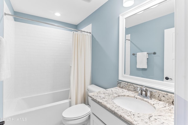 8116 Barstow Ln, Wilmington, NC 28411 - bathroom featuring vanity and shower / bath combo with shower curtain