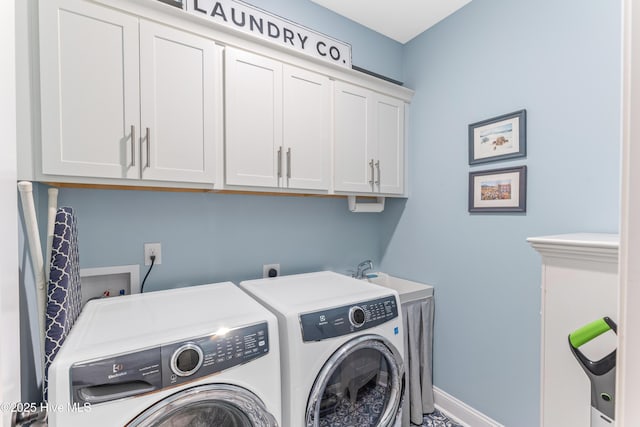 8116 Barstow Ln, Wilmington, NC 28411 - washroom featuring cabinet space and washer and dryer