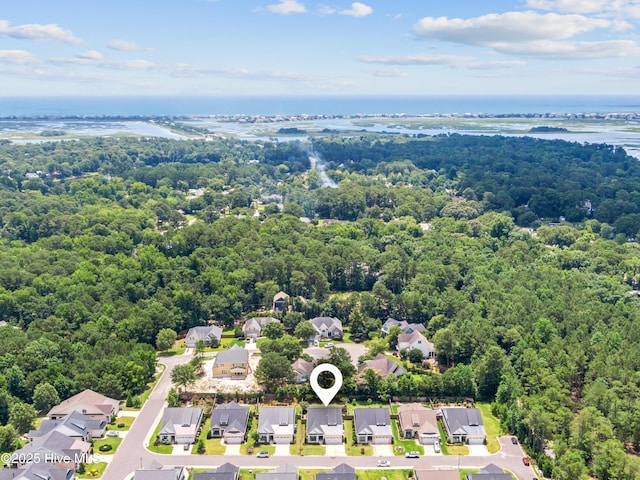 8116 Barstow Ln, Wilmington, NC 28411 - aerial view of residential area with a nearby body of water and a forest