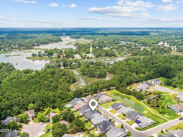 8116 Barstow Ln, Wilmington, NC 28411 - aerial perspective of suburban area with a large body of water