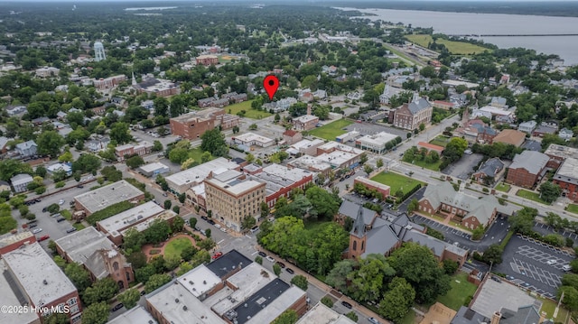 405 Hancock St, New Bern, NC 28560 - aerial overview of property's location with a large body of water