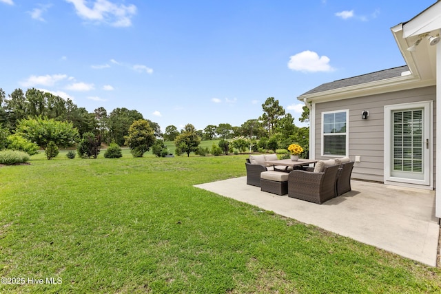 444 Island End Ct, Wilmington, NC 28412 - view of grassy yard with a patio and outdoor lounge area