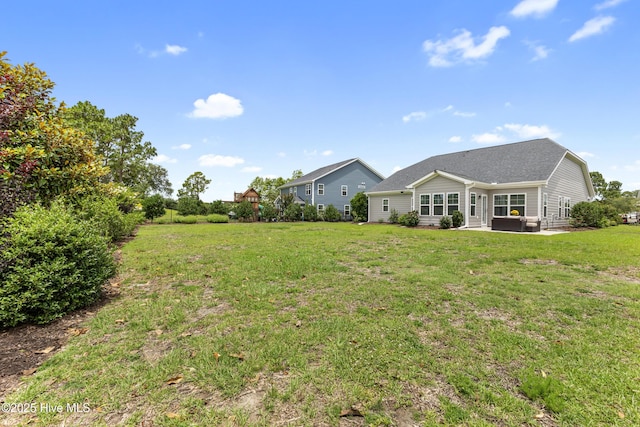 444 Island End Ct, Wilmington, NC 28412 - view of green lawn featuring a patio area