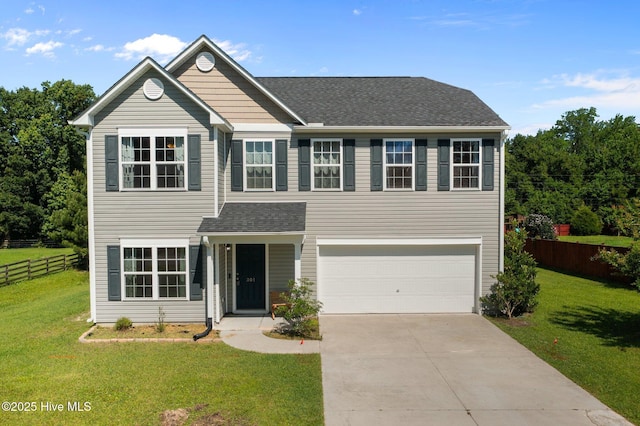 301 Stella Bridgeway Dr, Stella, NC 28582 - traditional home featuring driveway, an attached garage, and roof with shingles