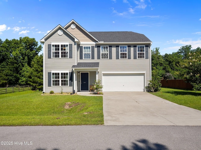 301 Stella Bridgeway Dr, Stella, NC 28582 - traditional-style house featuring concrete driveway and an attached garage