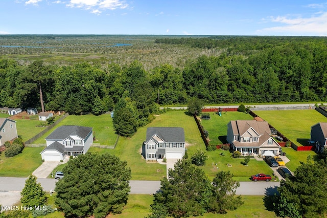 301 Stella Bridgeway Dr, Stella, NC 28582 - bird's eye view of a heavily wooded area