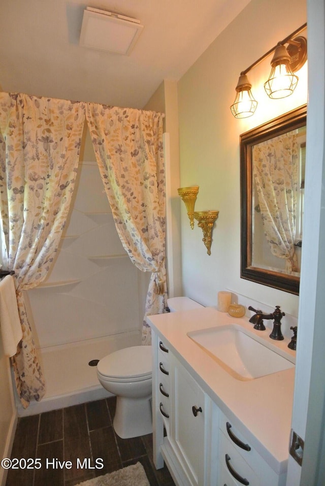 1307 Hunters Rd, New Bern, NC 28562 - bathroom with vanity and a shower with curtain