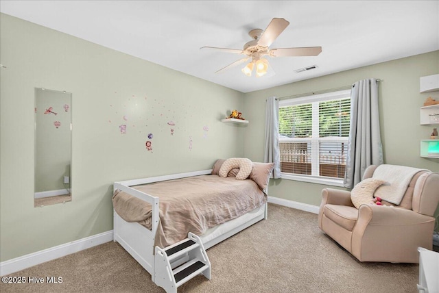 1009 Stonesthrow Ct, Leland, NC 28451 - bedroom featuring carpet flooring and a ceiling fan