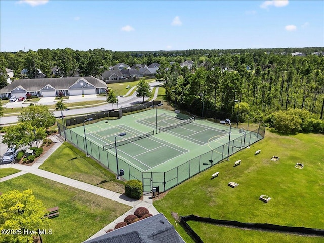 1009 Stonesthrow Ct, Leland, NC 28451 - view of tennis court featuring a residential view
