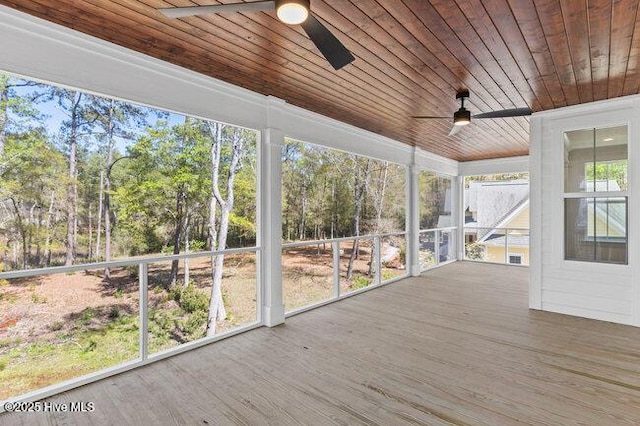 3404 Eagle Crest Dr SW, Supply, NC 28462 - unfurnished sunroom featuring a ceiling fan