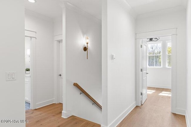 3404 Eagle Crest Dr SW, Supply, NC 28462 - corridor featuring an upstairs landing and light wood-type flooring