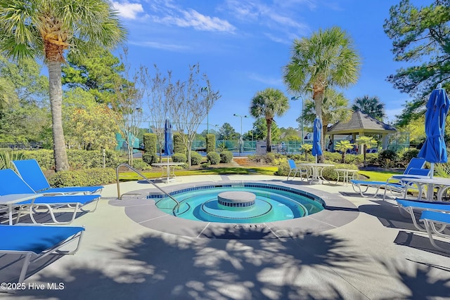 6857 Beckman Cir SW Unit 55, Ocean Isle Beach, NC 28469 - view of pool with a gazebo and a patio area