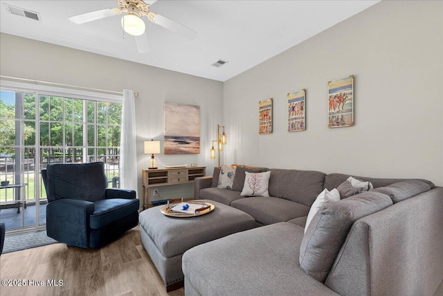 145 Royal Poste Rd # 3110, Sunset Beach, NC 28468 - living area with wood finished floors and ceiling fan