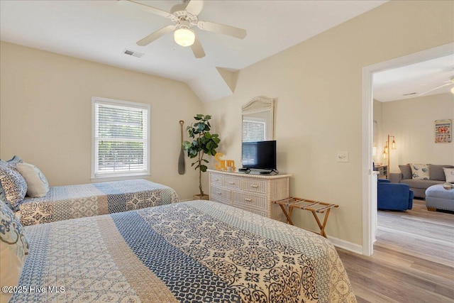 145 Royal Poste Rd # 3110, Sunset Beach, NC 28468 - bedroom featuring wood finished floors and a ceiling fan
