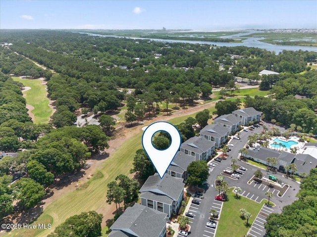 145 Royal Poste Rd # 3110, Sunset Beach, NC 28468 - drone / aerial view of a large body of water and a pool
