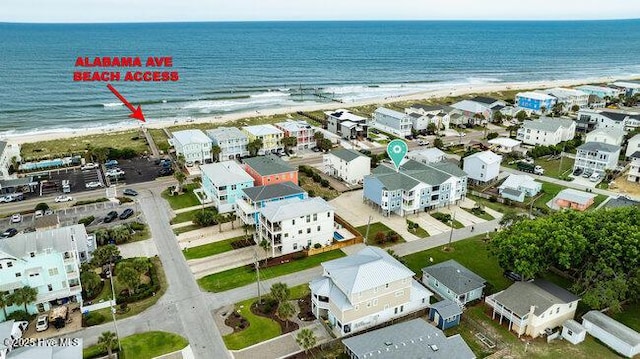 1701 Bowfin Ln Unit B, Carolina Beach, NC 28428 - aerial view of waterfront with a beach