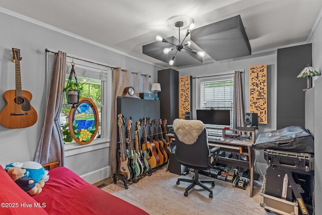 2018 Perry Ave, Wilmington, NC 28403 - bedroom featuring wood finished floors, multiple windows, and crown molding