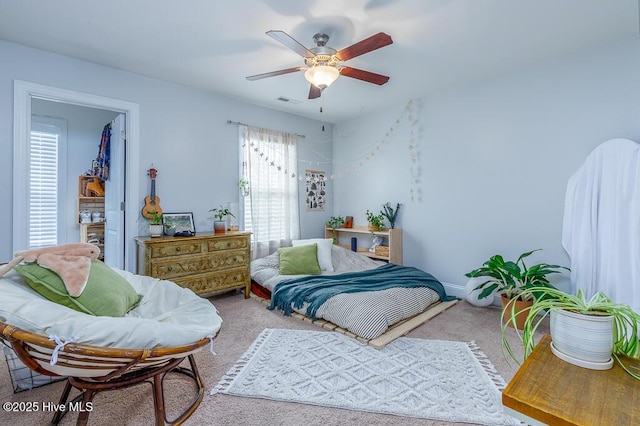 110 Meadow Way, Havelock, NC 28532 - carpeted bedroom with a ceiling fan and baseboards