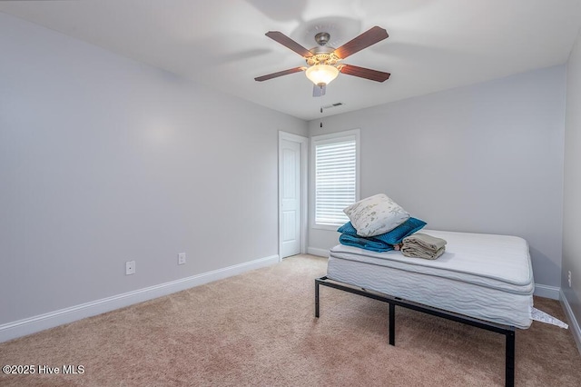 110 Meadow Way, Havelock, NC 28532 - carpeted bedroom featuring baseboards and ceiling fan