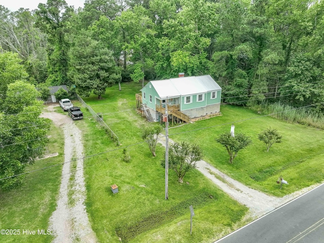 766 Swan Point Rd, Washington, NC 27889 - aerial view of property and surrounding area featuring a heavily wooded area