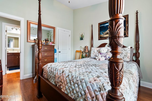 1067 Tideline Dr, Leland, NC 28451 - bedroom with wood finished floors and baseboards