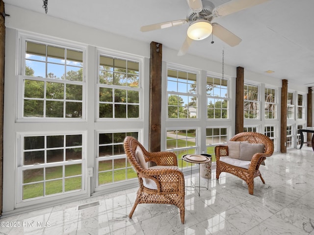403 Emerald Landing Dr, Emerald Isle, NC 28594 - sunroom / solarium with a ceiling fan