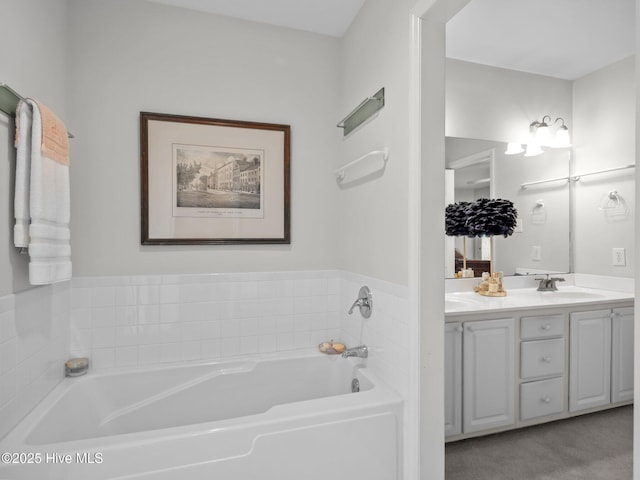 403 Emerald Landing Dr, Emerald Isle, NC 28594 - bathroom with double vanity and a garden tub