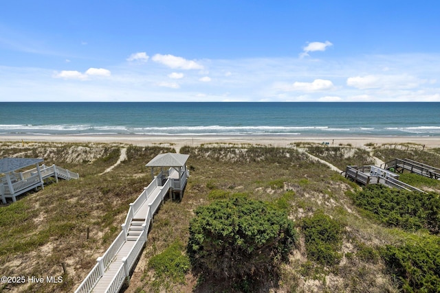 4101 Ocean Dr, Emerald Isle, NC 28594 - aerial view of waterfront with a beach