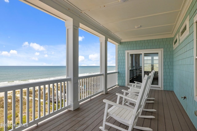 4101 Ocean Dr, Emerald Isle, NC 28594 - deck with view of water and beach
