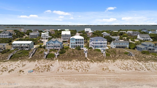 4101 Ocean Dr, Emerald Isle, NC 28594 - aerial perspective of suburban area featuring a large body of water