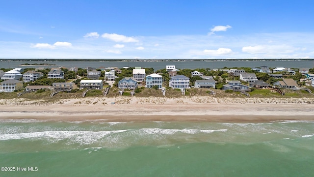 4101 Ocean Dr, Emerald Isle, NC 28594 - aerial perspective of suburban area with waterfront with a beach