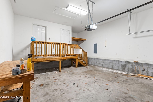 1281 Washington Rd, Southport, NC 28461 - garage featuring a garage door opener and electric panel