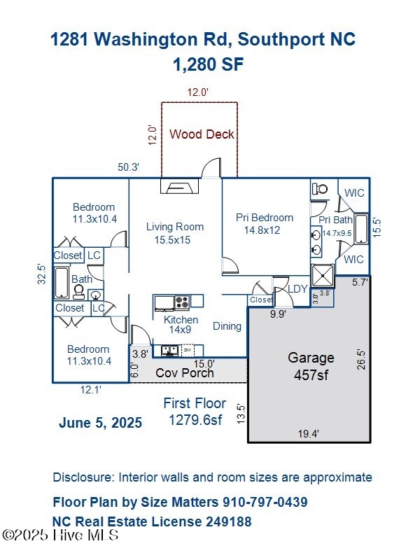 1281 Washington Rd, Southport, NC 28461 - view of home floor plan