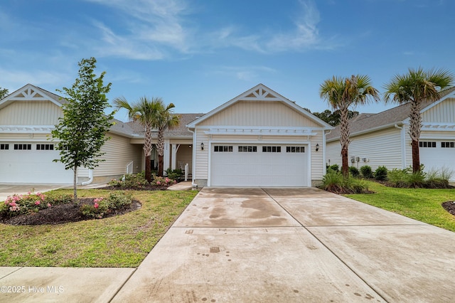 1284 Marsilio Ln SW Unit B, Ocean Isle Beach, NC 28469 - single story home with a front lawn, an attached garage, and driveway