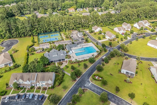 2129 Cass Lake Dr, Calabash, NC 28467 - aerial view of property's location with a pool and nearby suburban area